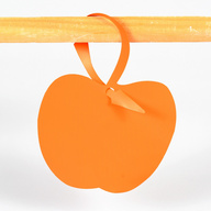 Навесная садовая бирка для маркировки растений, в форме яблока, оранжевая